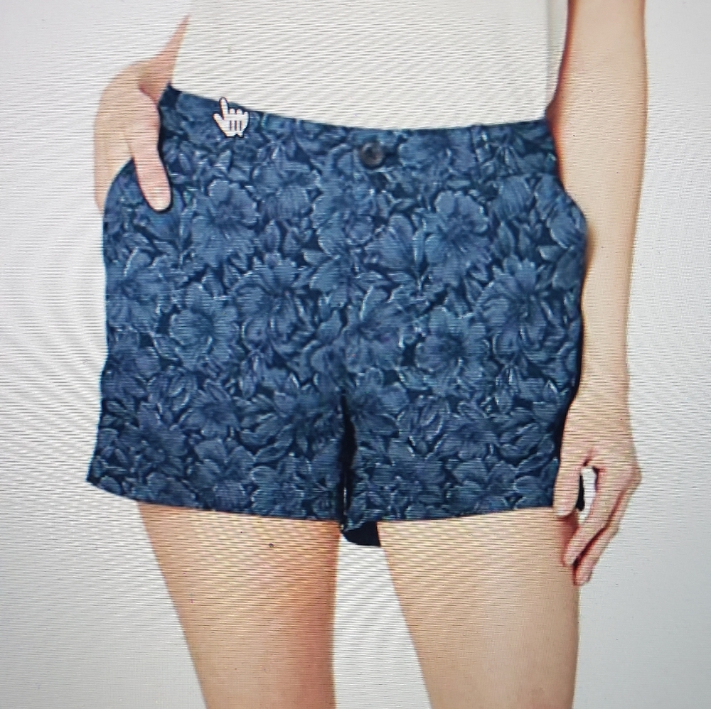 3.5 inch inseam Blue Chino Shorts